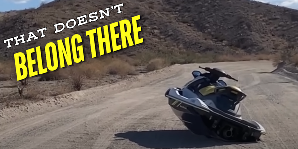 Jetski in a dirt road in the Desert