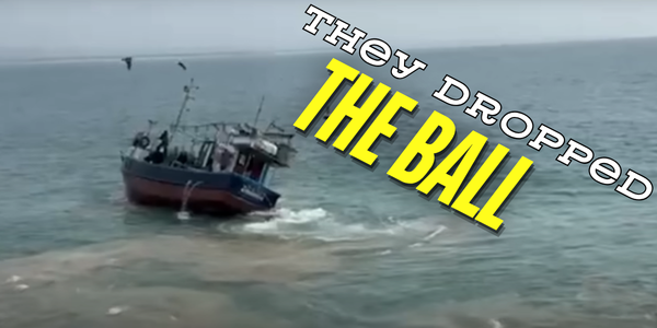 Boneheaded boater - They dropped the ball