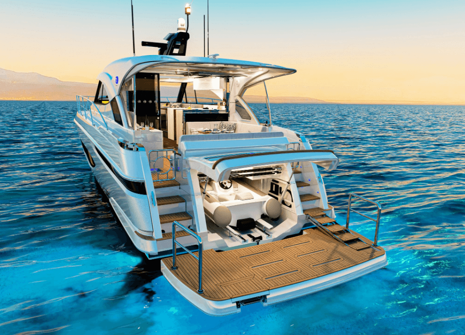 Riviera 5000 Sport Yacht Platinum Tender Garage and Swim Platform