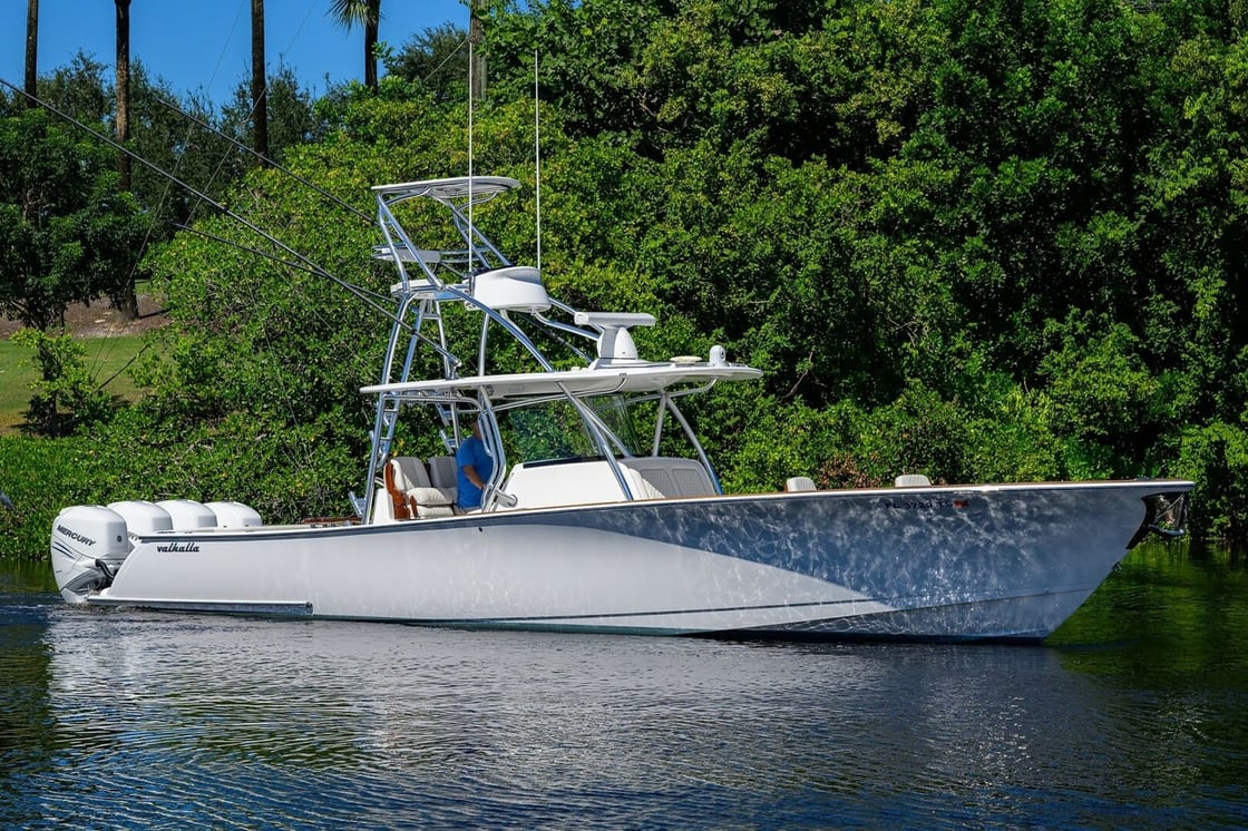 2022 Valhalla V-41 Miss Allied in calm water
