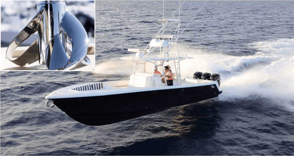 Sharrow Props on a SeaVee 390