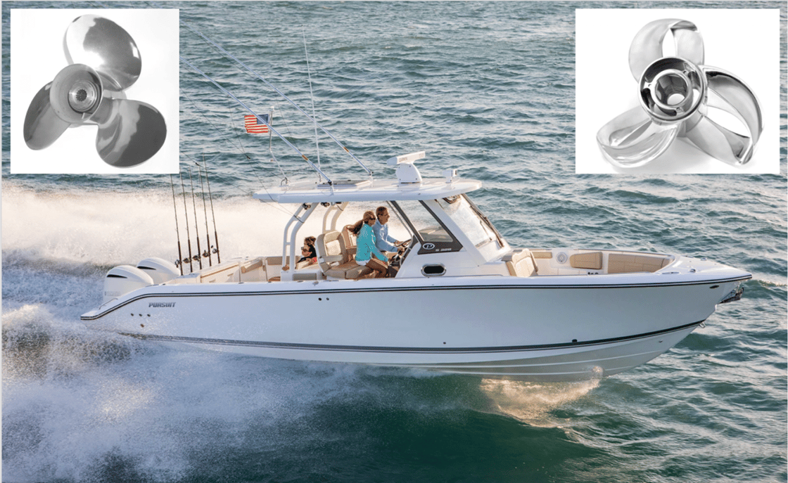 Sharrow Propellers Tops on a Pursuit S-328