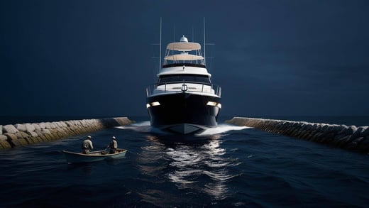 Smal skiff vs big boat