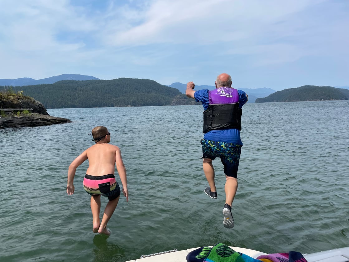 Summer fun with the grandkids at Harrison Lake, BC, Canada with our Sea Ray 240 Sundeck