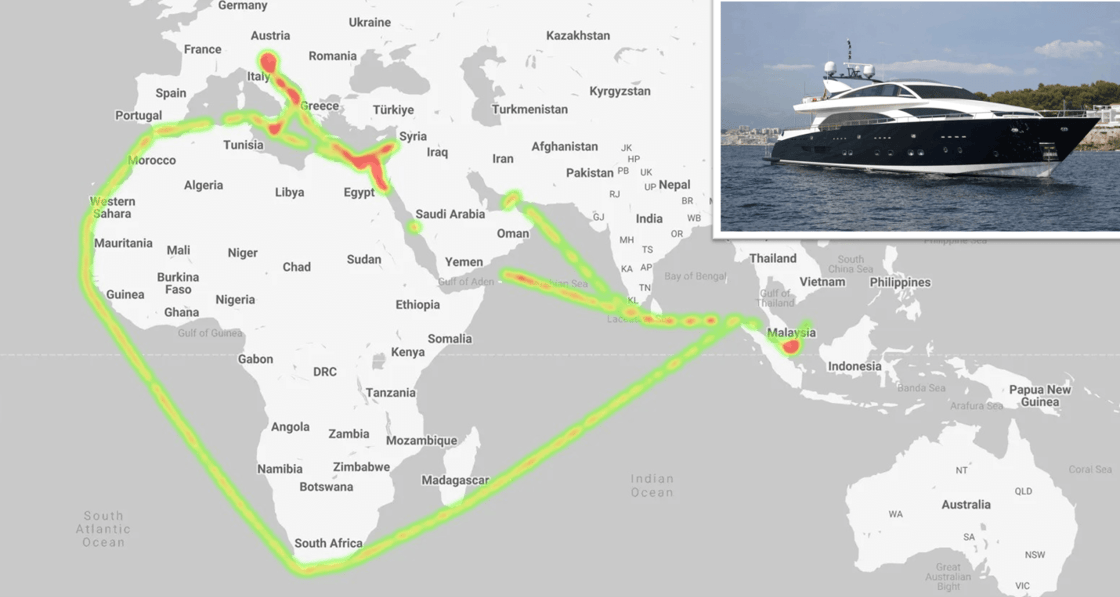 Superyacht Kadimos Logs Over 41,306 NM in 2024