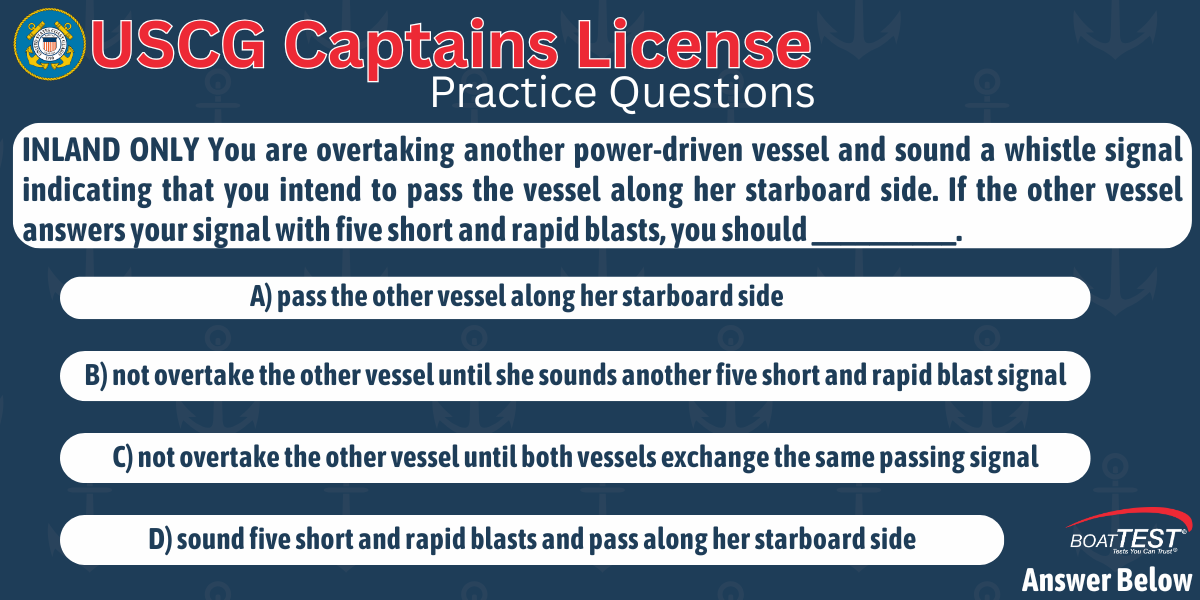 USCG Question OVERTAKING SIGNAL